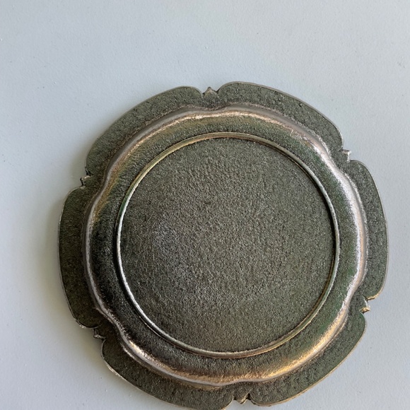 VTG Souvenir Trinket Dsh Ring Holder Silver Plate Paris Eiffel Tower Engraved - Picture 3 of 5